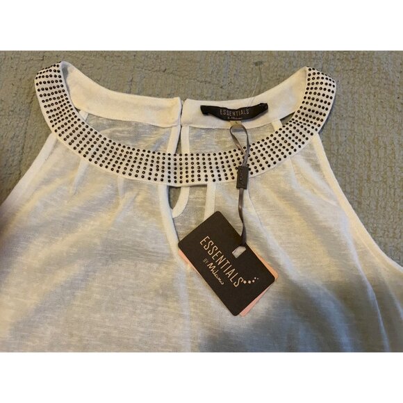 Sleeveless Tank/Tunic Studded Neck/NWT/Large - Picture 10 of 11